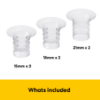 Picture of Breast Shield Inserts (2x21mm, 2x18mm, 2x15mm)